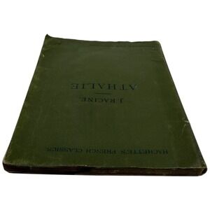 1898 J Racine Athalie French Classics Hachette Brette Notes Green Softcover